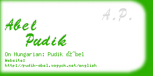 abel pudik business card